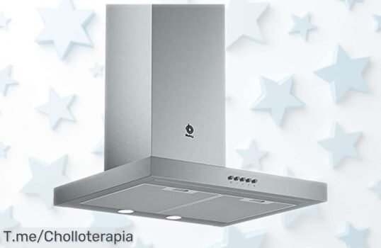 Campana convencional balay 3BC065MX de acero inoxidable con luz LED potente y control fácil, ahora a precio rebajado que vuela rápido ¡no pierdas esta oportunidad única para tu cocina!