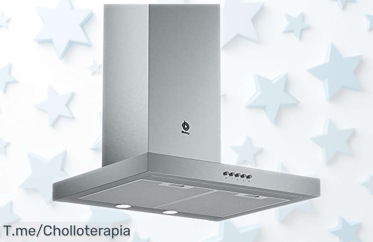 Campana convencional balay 3BC065MX de acero inoxidable con luz LED potente y control fácil, ahora a precio rebajado que vuela rápido ¡no pierdas esta oportunidad única para tu cocina!