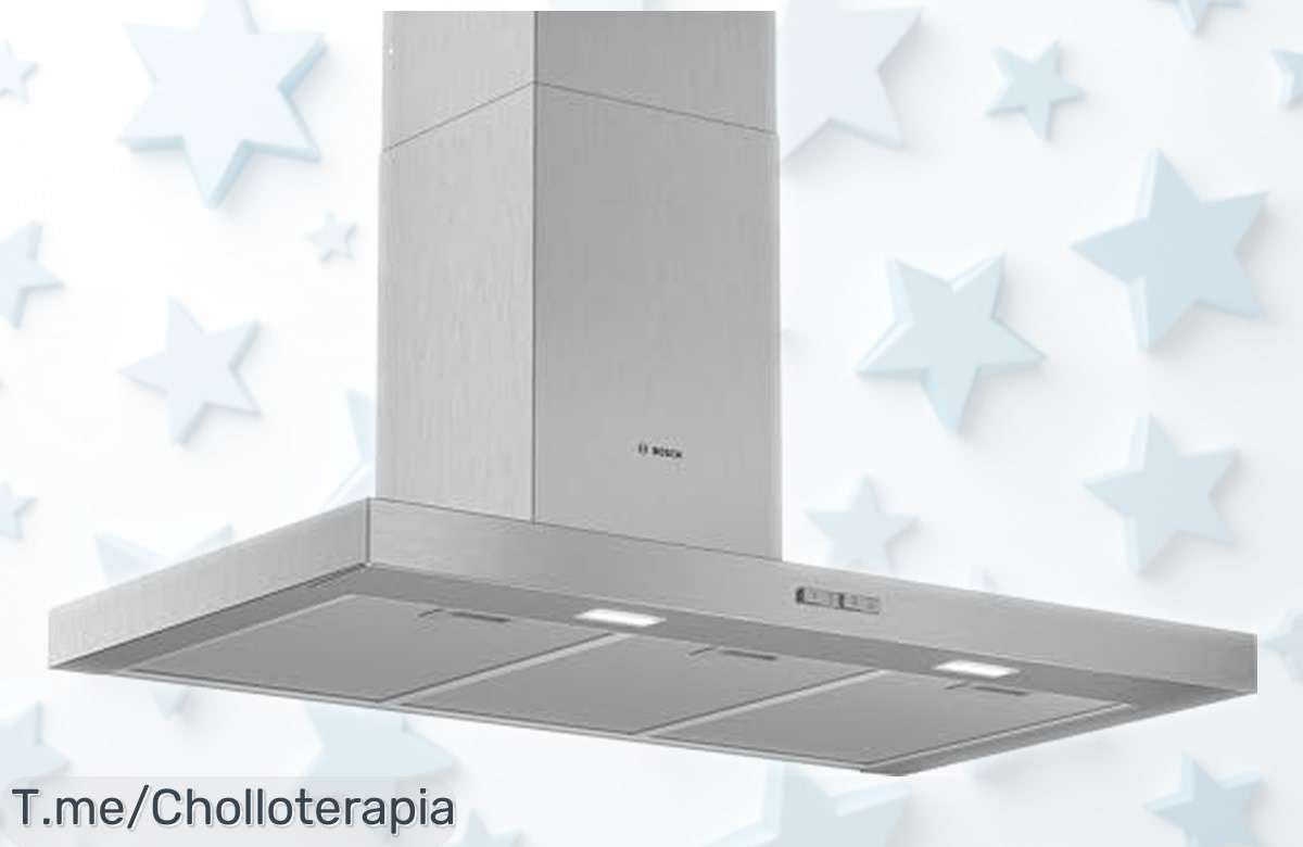 Campana extractora Bosch DWB76BC50 serie 2, acero inoxidable con iluminación LED y control fácil, ahora a precio rebajado que no volverás a ver ¡esquiva malos olores ya! Oferta limitada que vuela rápido, ¡no lo dejes escapar!