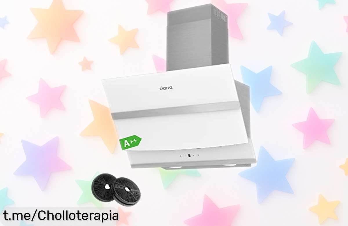 Campana extractora CIARRA CBCW6736N 60 cm con super succión y filtro de carbono, precio rebajado increíble para eliminar olores rápido; ¡ofertón temporal que se agota ya!