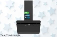 Campana extractora Cecotec Bolero Flux 60cm con succión bestial de 800m3-h y mando por gestos a precio rebajado que vuela rápido ¡corre que vuelan estas unidades, tu cocina lo merece ya!