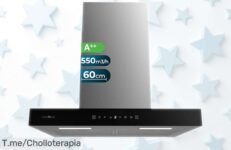 Campana extractora Cecotec Bolero Flux TT con succión brutal y control táctil precio rebajado que vuela, chollazo limitado para cocinar sin humos ¡date prisa queda poquísimo stock!