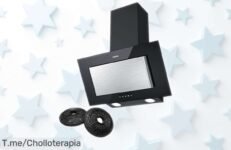 Campana extractora Ciarrá CBCB6736D 60cm con succión ultra potente y súper silenciosa diseño chic en cristal y acero inoxidable precio rebajado efecto bomba ¡Corre que esto vuela!