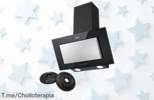 Campana extractora Ciarrá CBCB6736D 60cm con succión ultra potente y súper silenciosa diseño chic en cristal y acero inoxidable precio rebajado efecto bomba ¡Corre que esto vuela!