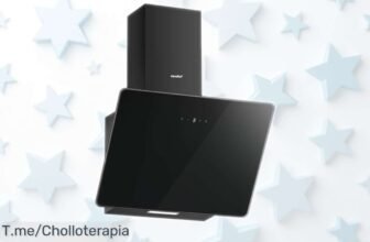 Campana extractora Comfee' ANGJ64B60 con succión brutal de 400m³-h y diseño en vidrio negro rebajada a precio loco corre por este super chollo con filtros fáciles que desaparece rápido