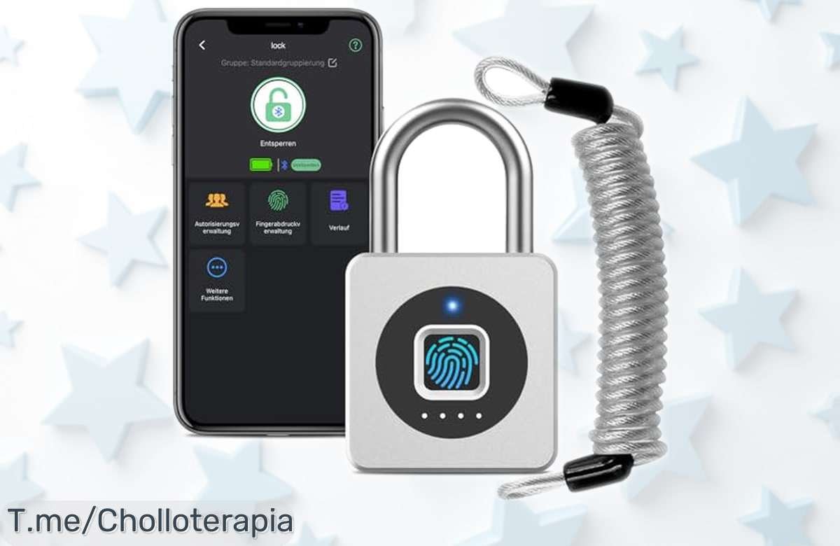 Candado de huella Eseesmart súper resistente y ultra rápido en desbloqueo con batería duradera precio rebajado que tienes que conseguir ya antes de que se agoten las unidades