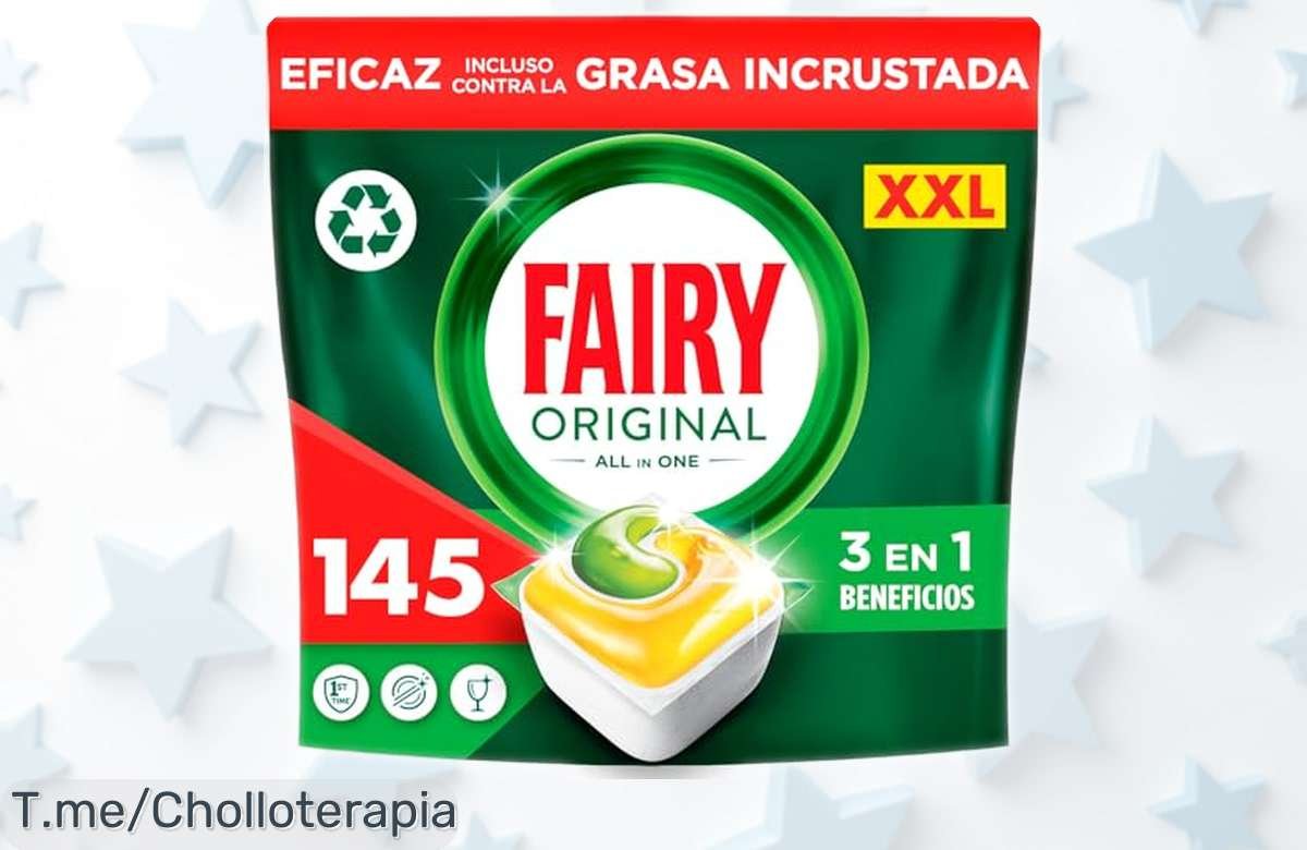 Cápsulas Fairy todo en uno limón 5×29 rebajadas que limpian la grasa más dura sin frotar y dejan tu vajilla brillante al instante chollazo con precio muy bajo ¡Corre que vuelan!