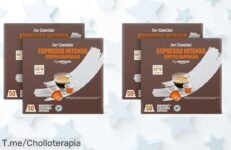 Cápsulas de café espresso intenso con mezcla 50% arábica y 50% robusta tostadas en Bélgica, sabor fuerte y cuerpo potente, precio rebajado en pack gigante de 200 unidades que no puedes dejar escapar ¡corre que vuelan!
