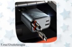 Cargador retráctil para coche LISEN 69W con carga rápida que acaba de bajar su precio: un descuentazo y oferta limitada para cargar tu móvil al instante ¡pilla ya este super chollo antes de que desaparezca!