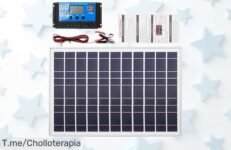 Cargador solar Wisboey 30W con controlador 40A súper chollo perfecto para coche y camping precio rebajado por tiempo limitado ¡no pierdas la caída de precio que buscas!