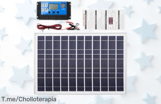 Cargador solar Wisboey 30W con controlador 40A súper chollo perfecto para coche y camping precio rebajado por tiempo limitado ¡no pierdas la caída de precio que buscas!
