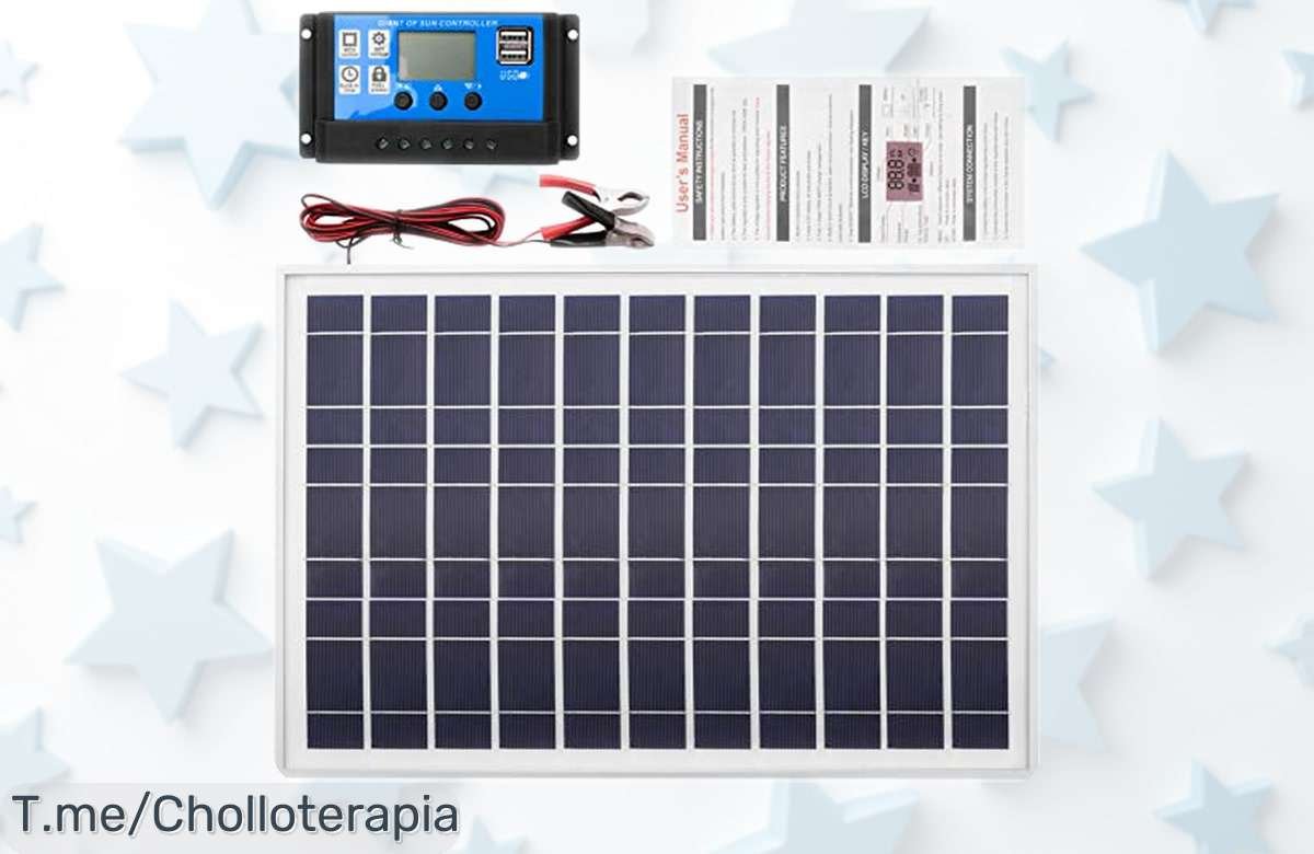 Cargador solar Wisboey 30W con controlador 40A súper chollo perfecto para coche y camping precio rebajado por tiempo limitado ¡no pierdas la caída de precio que buscas!