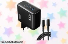 Cargador super rápido INIU 100W con 3 puertos USB C que vuela cargando todo a la vez, rebajado de precio y disponible por tiempo limitado ¡No esperes más para llevarte este ofertón!