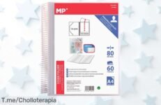 Carpeta clasificadora con anillas y 80 fundas A4 súper resistente, precio rebajado que no puedes perder para organizar todo al instante ¡corre porque esta oferta vuela!