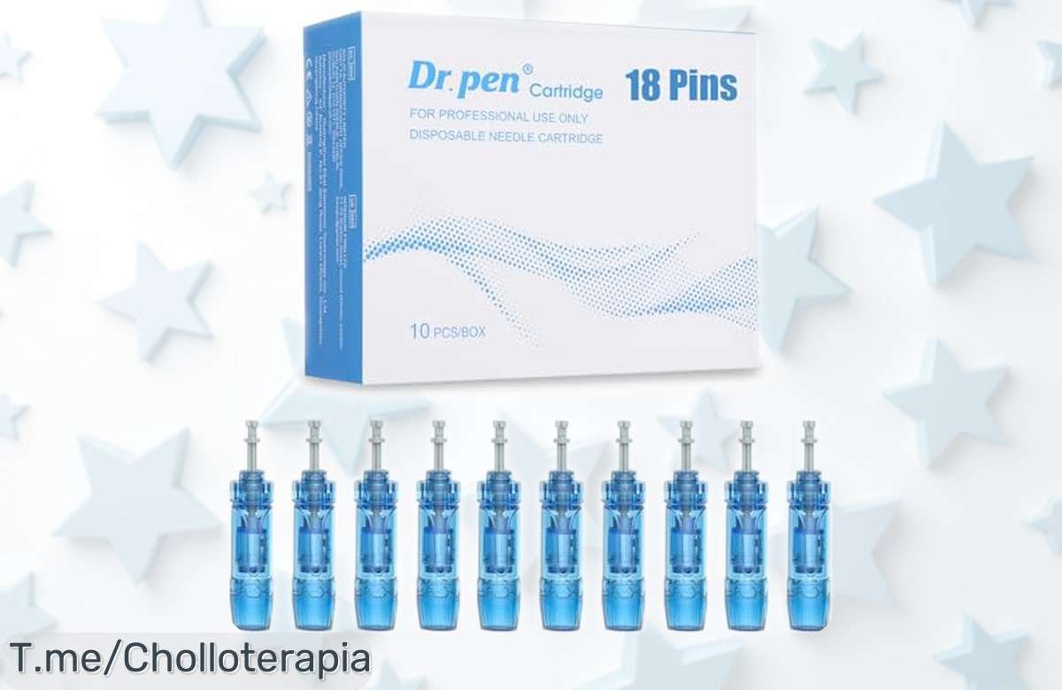 Cartuchos 18 pins Dr.pen originales para Dermapen Ultima A8S/M8S/A9 súper rebajados con aguja segura y esterilizada mejora acné y cicatrices 10 unidades listas para usar ¡ofertón limitado que no puedes dejar pasar!