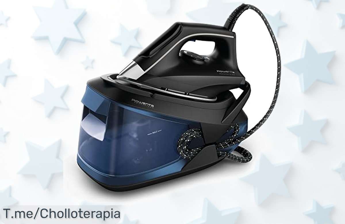 Centro de planchado Rowenta Powersteam con vapor ultra potente para eliminar arrugas al instante, depósito gigante y modo eco en un super chollo con precio rebajado que vuela ¡consíguelo ya antes de que desaparezca!
