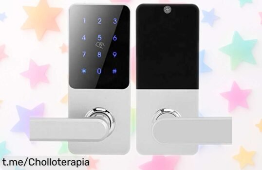Cerradura inteligente con huella, Bluetooth y voz para tu puerta que ahora tiene un precio rebajado increíble corre porque quedan pocas unidades y la seguridad de tu casa merece este super ofertón ya mismo