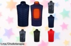 Chaleco calefactable para frío intenso con batería, super ligero e impermeable que alivia dolores y mejora la circulación; precio rebajado por tiempo limitado, ¡corre antes de que se agoten estas pocas unidades!