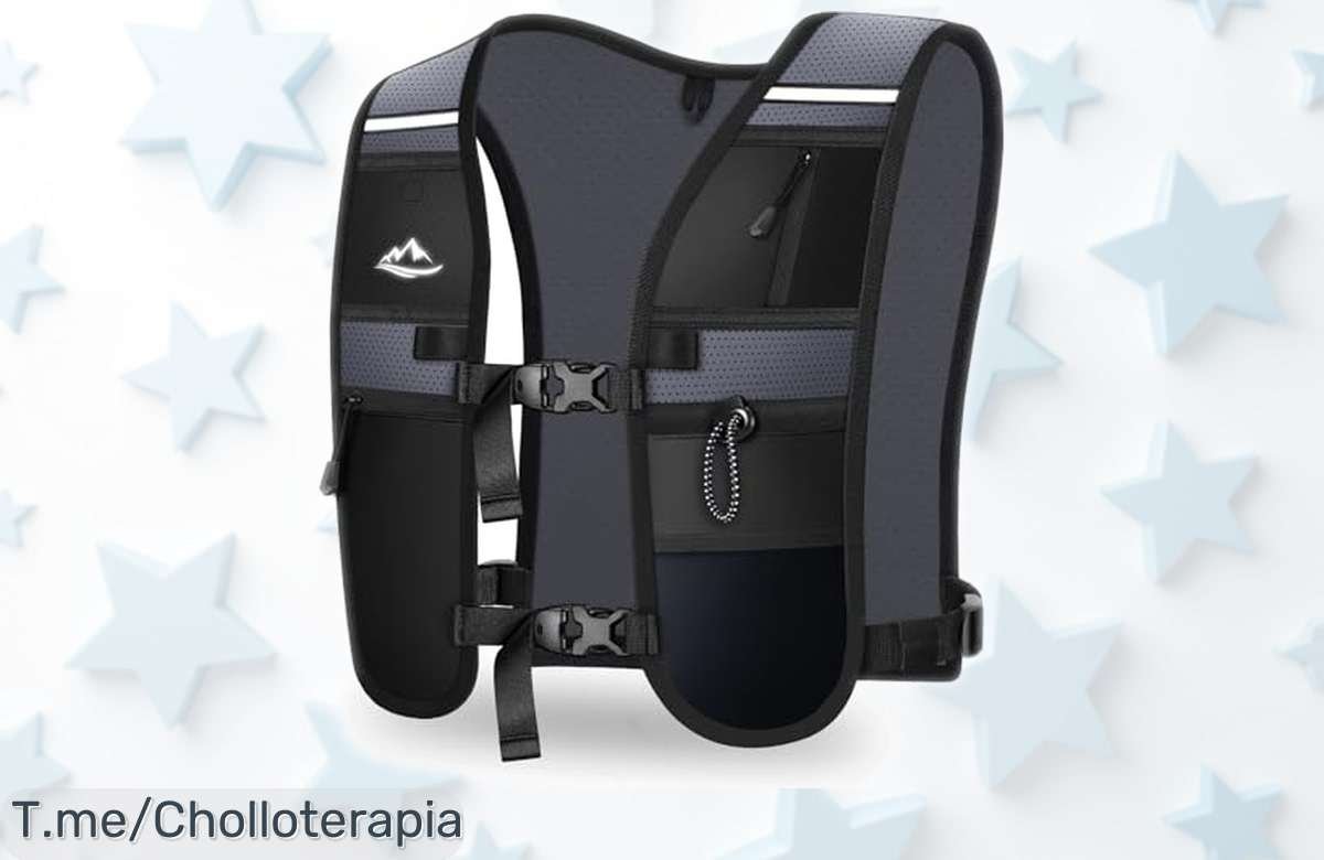 Chaleco running Rolgno con hidratación de 2L, súper ligero y ajustable para ciclismo y montaña rebajado a precio muy bajo corre que vuelan las unidades
