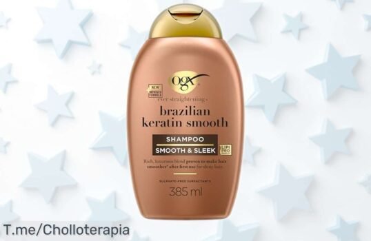 Champú alisador OGX Ever Straightening con keratina brasileña para cabello rizado grueso, fórmula sin sulfatos que hidrata y fortalece ¡ofertón rebajado solo por tiempo limitado, aprovecha antes de que se agote!