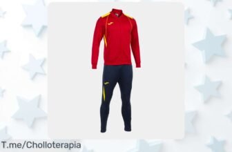 Chándal Joma Championship VII para hombre en rojo y amarillo con tejido ultra suave rebajado a precio loco, pocas unidades y bajada brutal que vuela ¡no lo pienses más y hazte con el tuyo ya!