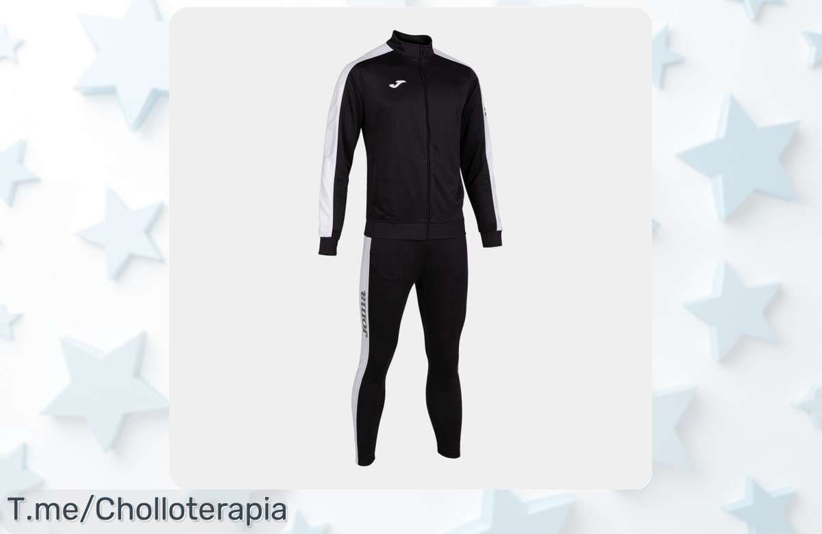 Chándal hombre Joma Academy III negro con caída de precio brutal y descuentazo para que renueves tu look sin gastar mucho, un tente aquí irresistible por tiempo limitado ¡corre antes de que desaparezcan!