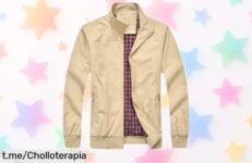 Chaqueta bomber Harrington para hombre en colores top con bolsillos útiles, perfecta contra lluvia suave y primavera, precio rebajado que vuela ahora mismo, no dejes escapar este ofertón único y limitado que desaparecerá pronto