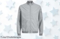 Chaqueta bomber Jack & Jones Ultimate Grey con resistencia total y estilo que nunca falla Precio rebajado de locura para llevarla ya ¡Corre que vuelan!