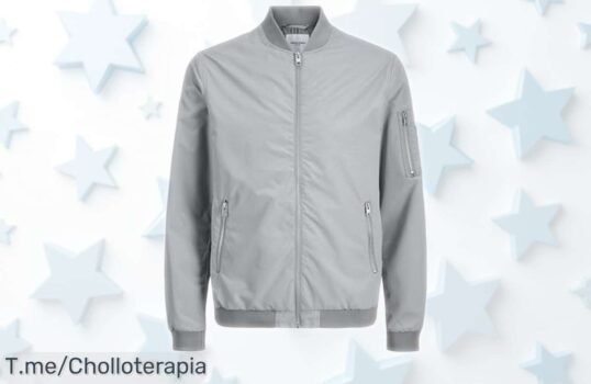 Chaqueta bomber Jack & Jones Ultimate Grey con resistencia total y estilo que nunca falla Precio rebajado de locura para llevarla ya ¡Corre que vuelan!