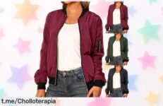 Chaqueta bomber ligera para mujer estilo piloto con bolsillos prácticos en un precio muy bajo que ha bajado de golpe — aprovecha este ofertón limitado antes de que se esfume y dale a tu armario el cambio que merece ya mismo