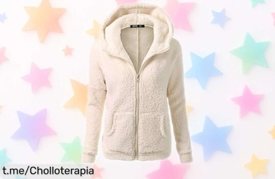 Chaqueta de felpa para mujer con cremallera y capucha: suavidad brutal + estilo único, ahora rebajada a un precio nunca visto ¡Corre que vuelan pocas unidades!