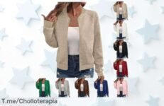 Chaqueta deportiva bomber para mujer ligera y con bolsillos, ahora rebajada al máximo por tiempo limitado ¡No pierdas este ofertón que vuela!