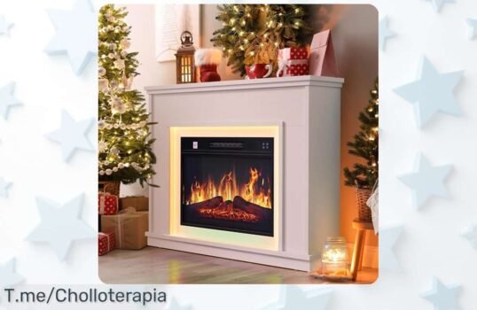 Chimenea eléctrica YITAHOME con llamas 3D y luces LED que cambian de color a precio rebajado ¡Lleva ya este super chollo limitado y da vida nueva a tu rincón!