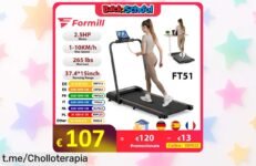 Cinta de correr 2 en 1 Formill FT51 con velocidad regulable hasta 10 km-h, precio rebajado como nunca antes ¡No esperes más para aprovechar este super chollo y darle un subidón a tus entrenos con esta oferta temporala!