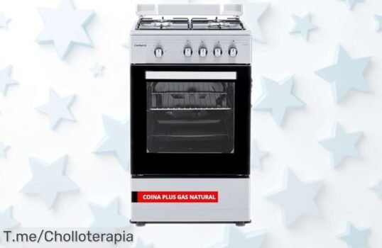 Cocina de gas natural Corberó CCSF45020NX súper amplia de 43L con fuego rápido y diseño inox precio rebajado caída brutal oferta limitada hazla tuya ya sin pensarlo más