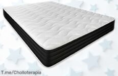 Colchón viscoelástico doble cara inviernoverano con núcleo ergonómico que cuida tu espalda y es antiácaros, súper ventilado y ahora a precio rebajado; no dejes pasar este super chollo limitado, ¡compra ya antes de que vuelen!