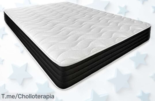 Colchón viscoelástico doble cara inviernoverano con núcleo ergonómico que cuida tu espalda y es antiácaros, súper ventilado y ahora a precio rebajado; no dejes pasar este super chollo limitado, ¡compra ya antes de que vuelen!