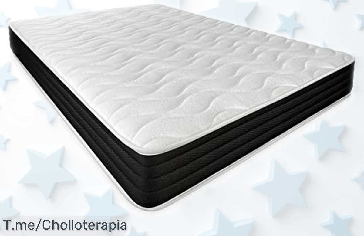 Colchón viscoelástico doble cara inviernoverano con núcleo ergonómico que cuida tu espalda y es antiácaros, súper ventilado y ahora a precio rebajado; no dejes pasar este super chollo limitado, ¡compra ya antes de que vuelen!