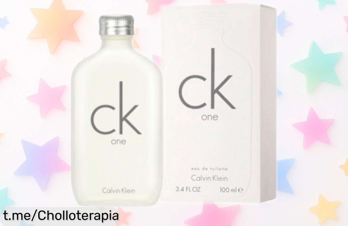 Colonia unisex CK One de Calvin Klein 100 ml con aroma fresco y cool, ahora rebajada en una caída de precio brutal que se va volando ¡date prisa que pocas unidades quedan!