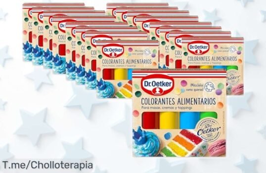 Colorantes alimentarios Dr Oetker con 17 tonos vibrantes para llenar de diversión tus postres, ¡un precio rebajado que vuela! Fácil uso y combinaciones infinitas, no dejes escapar este ofertón antes que se acabe la magia