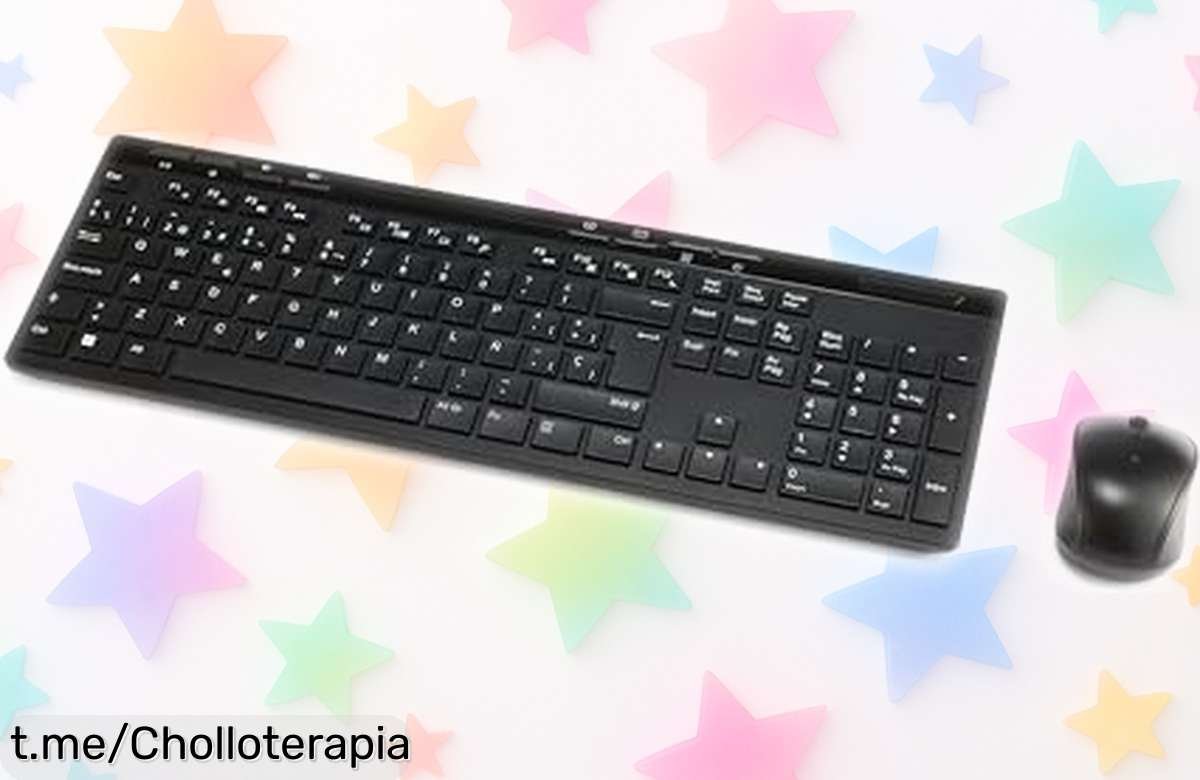 Combo teclado y ratón inalámbricos Amazon Basics con conexión ultra rápida 2.4 GHz listo para jugar, trabajar o estudiar; precio rebajado que no dura nada ¡aprovecha este super chollo ya antes de que se escape!