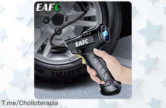 Compresor de aire portátil 120W con o sin cable, inflador digital para neumáticos y pelotas con precio rebajado que no dura mucho ¡corre que este super chollo se va volando!