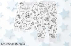 Conjunto de pijama Halloween para niños con pantalones pintados a mano perfecto para colorear y pasarlo en grande, precio rebajado que no dura mucho ¡No dejes escapar este regalazo lleno de diversión!