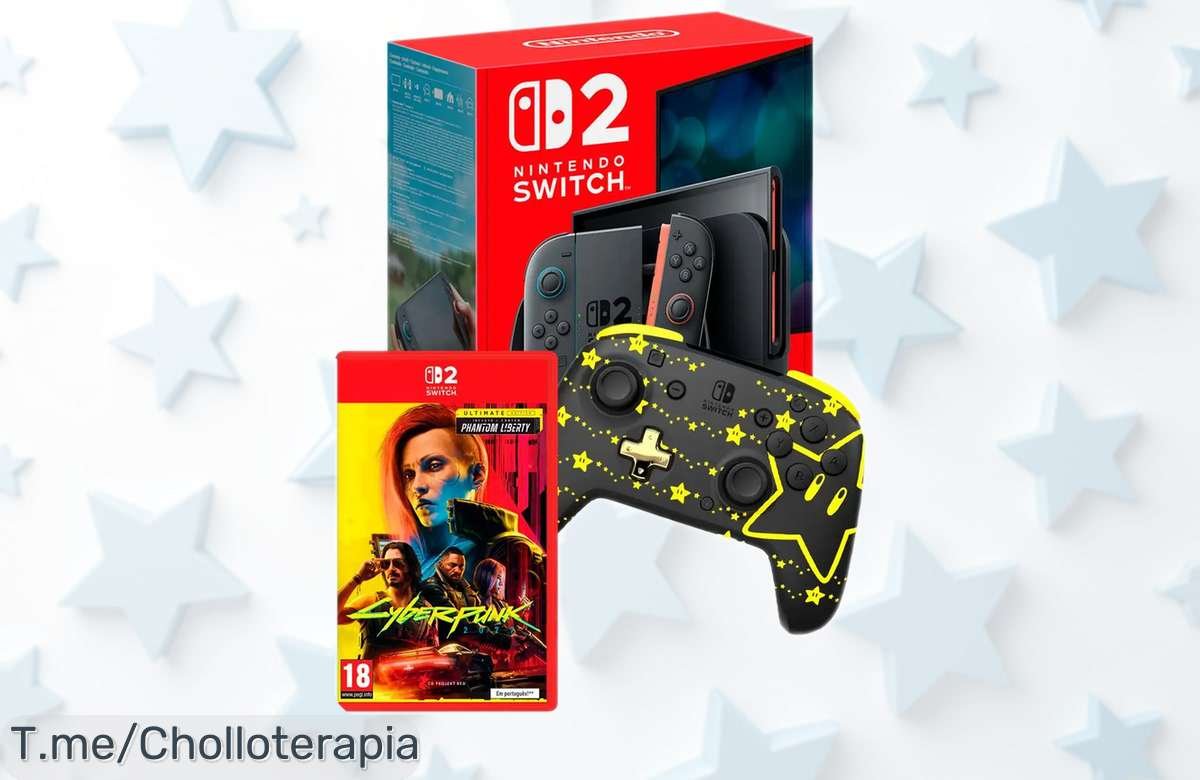 Consola Switch 2 última generación con Cyberpunk 2077 Ultimate y mando glow Mario Stars rebajada a precio loco, súper chollo solo por tiempo limitado ¡Corre que vuelan las unidades!