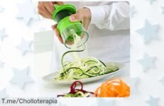 Corta verduras en espiral InnovaGoods Spiralicer súper resistente con diseño seguro a precio rebajado irrepetible corre que vuelan y disfruta de cocina rápida y divertida ahora mismo