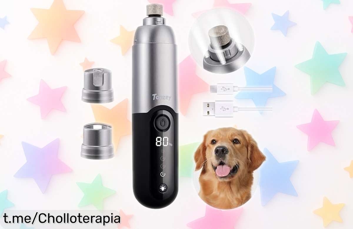 Cortador de garras Toozey súper silencioso con luces LED y batería potente, ahora a precio rebajado para que tu peludo luzca perfecto sin estrés ni complicaciones ¡Un ofertón limitado que se va volando!
