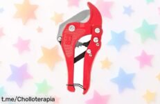 Cortatubos tijeras ADGO para hasta 42 mm con trinquete que corta sin esfuerzo y cierre seguro, precio rebajado a nivel nunca visto ¡una pasada de oferta solo por tiempo limitado, corre que vuelan!