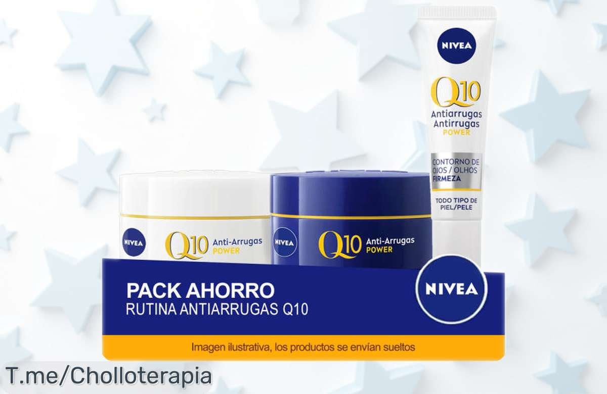 Crema antiarrugas Nivea Q10 pack ahorro con hidratante día, noche y contorno de ojos a precio rebajado nunca visto para que tu piel luzca joven ya corre que se agota el super chollo