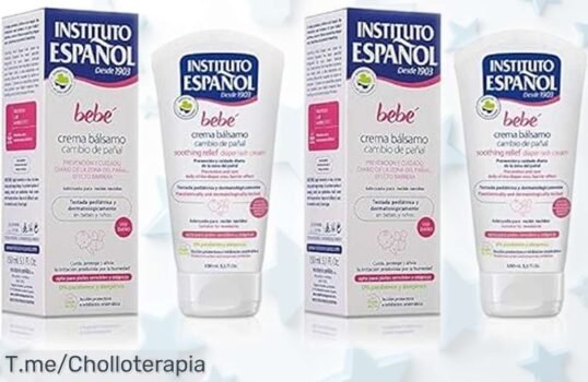 Crema bálsamo para bebé Instituto Español 150 ml pack de 2 con precio rebajado piel protegida y cuidada desde el primer día sin complicaciones llévate este super chollo antes que se acabe ¡date prisa!