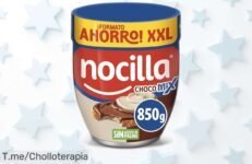 Crema de cacao y leche con avellanas Nocilla Doble Crema 850g a precio rebajado con textura ultra cremosa y sabor que enamora, ¡consigue ya este super chollo antes de que se acaben!